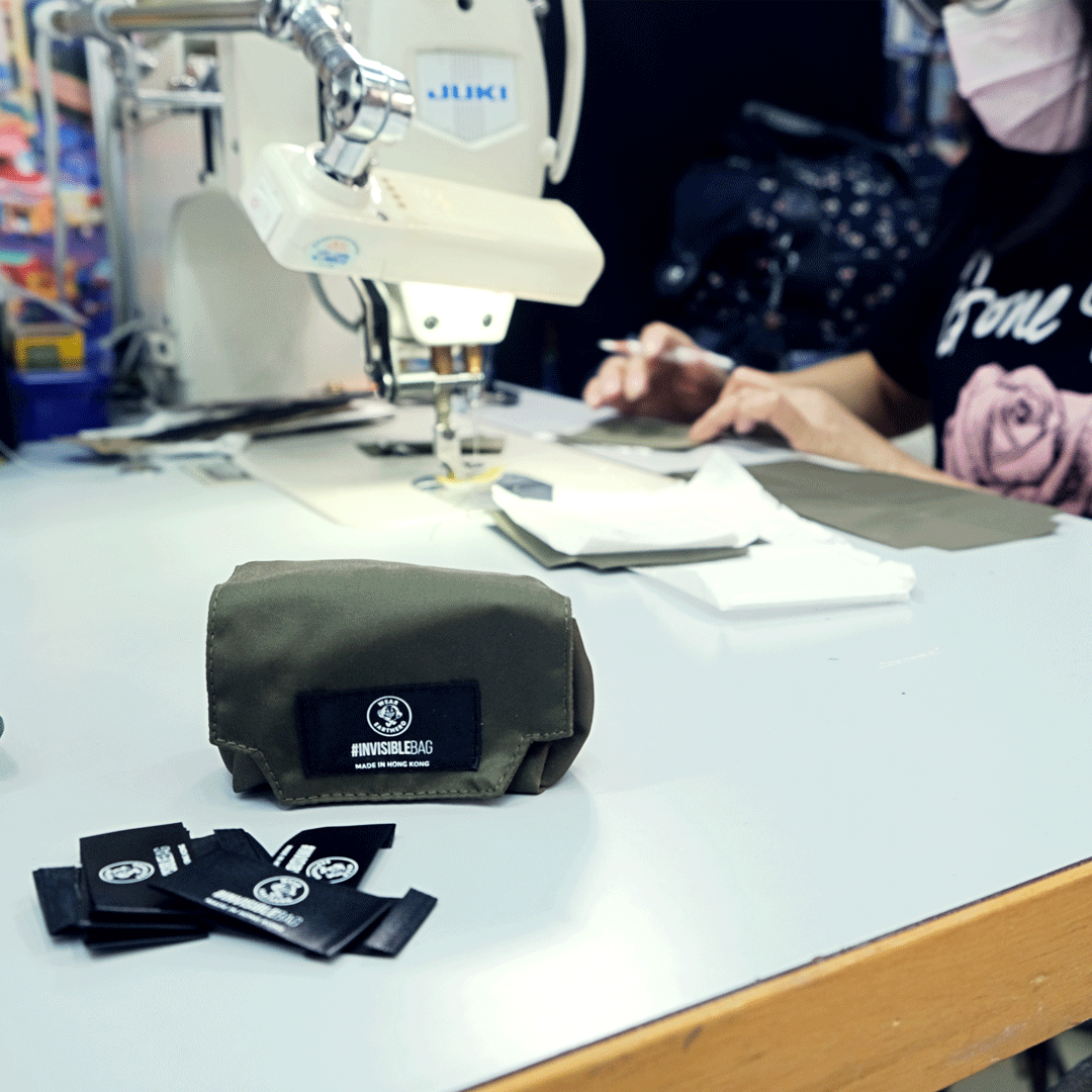 INVISIBLEBAG x Wear Earthero Portable Outdoor Trash Bags Holder is made in Hong Kong by the local artisan