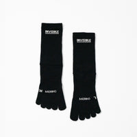 Invisible Merino 5 Toe Performance Lightweight Crew Trail Socks