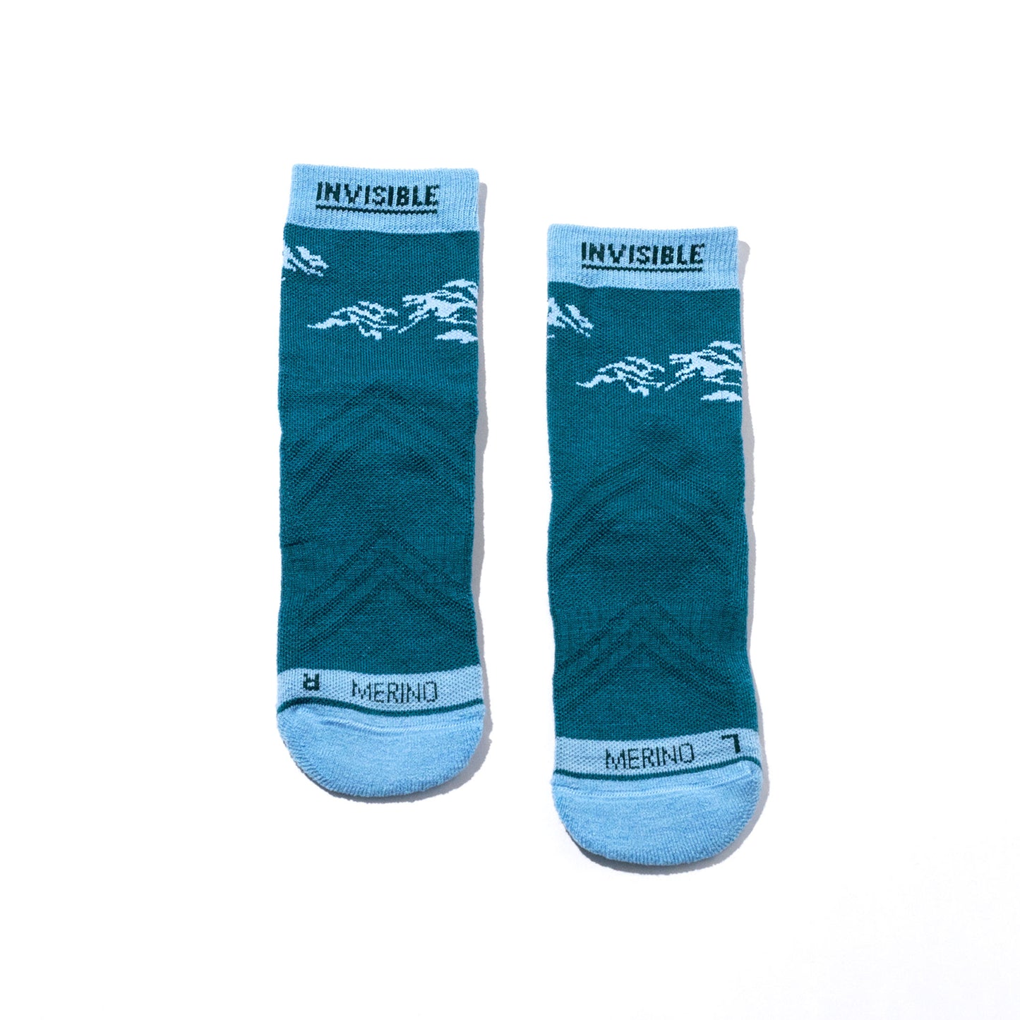 Invisible Merino Socks Lake Blue Color