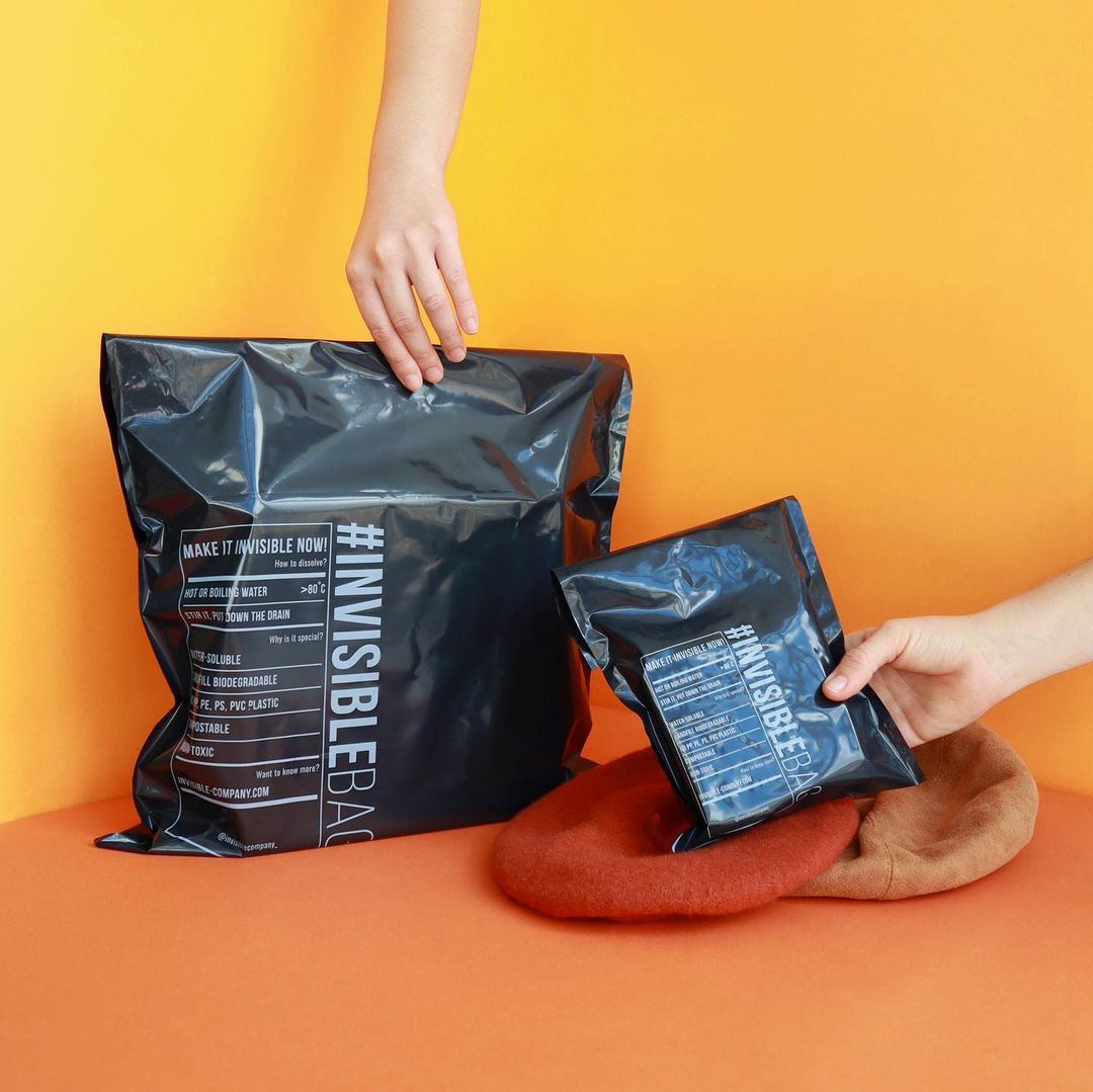#INVISIBLEBAG water soluble and biodegradable